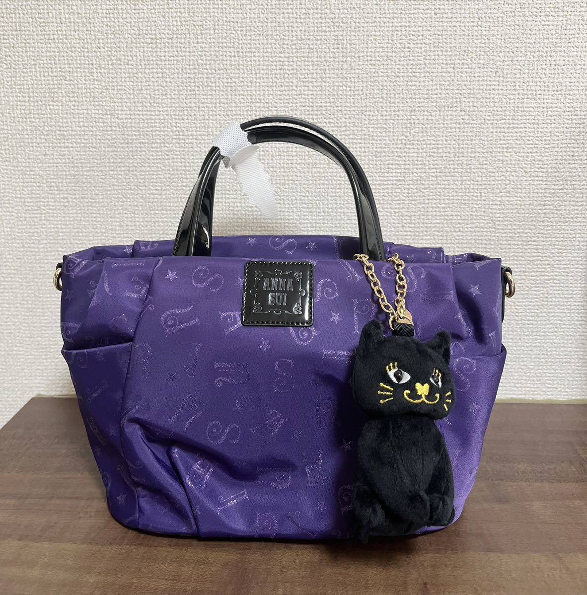 アナスイANNA SUI ホーリー 2wayハンドバッグ パープル 新品 アナスイANNA SUI ホーリー 2wayハンドバッグ パープル 新品