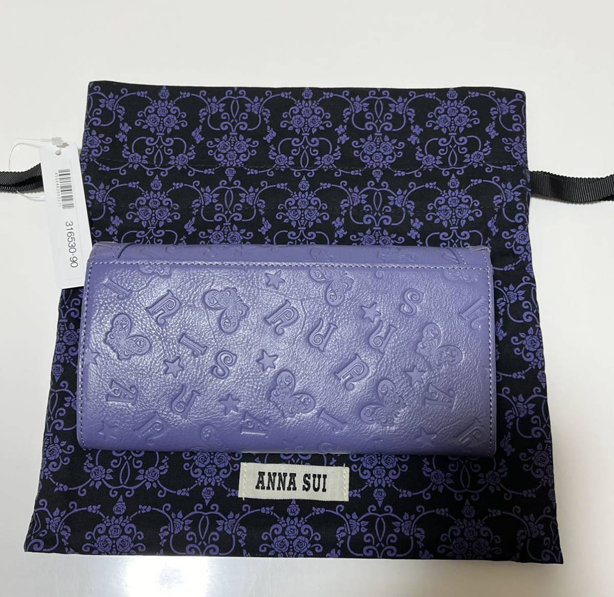 アナスイANNA SUI ベロニカ　フラップ長財布　パープル　新品_画像5