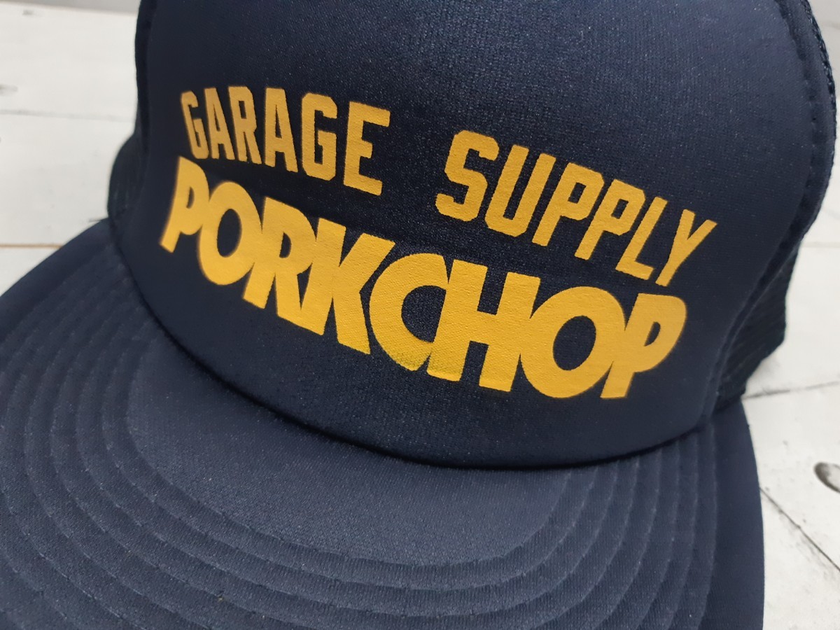PORKCHOP キャップ 帽子 CAP GARAGE SUP PLY PORK CHOP ポークチョップ ネイビー イエロー メッシュキャップ OTTO_画像5