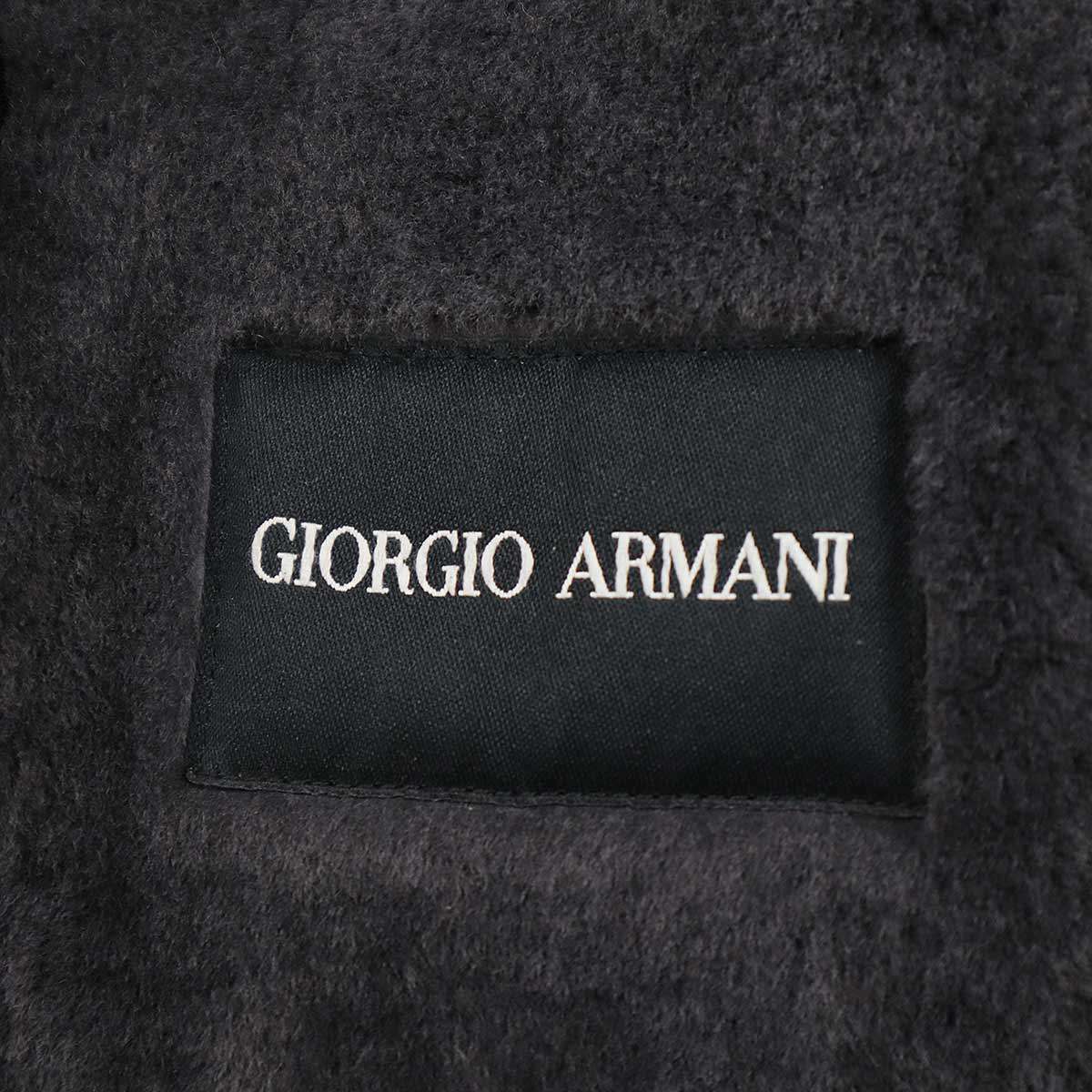 GIORGIO ARMANI ジョルジオアルマーニ 14AW クロコエンボス シャーリング ムートンレザージャケット グレー 50 PSC01P PSP02 IT32J8UOB8AE_画像3