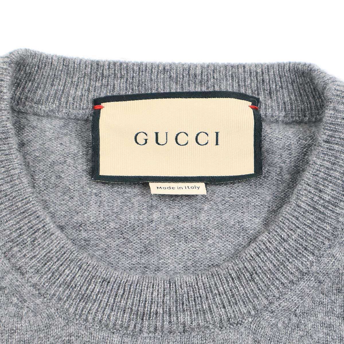 GUCCI Gucci кашемир Logo вязаный свитер серый L 642794 XKBRM ITK7S1WJNZAQ