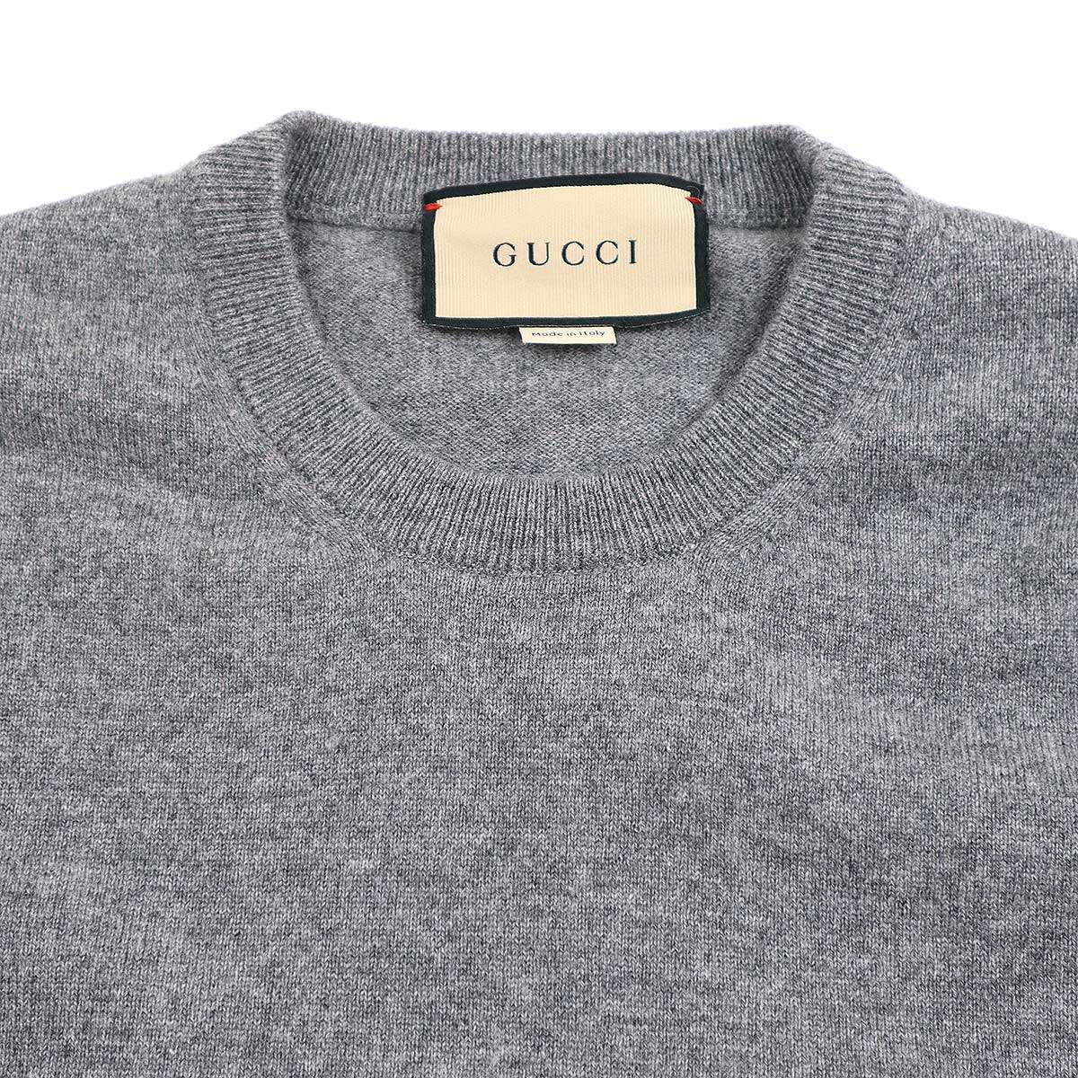 GUCCI Gucci кашемир Logo вязаный свитер серый L 642794 XKBRM ITK7S1WJNZAQ