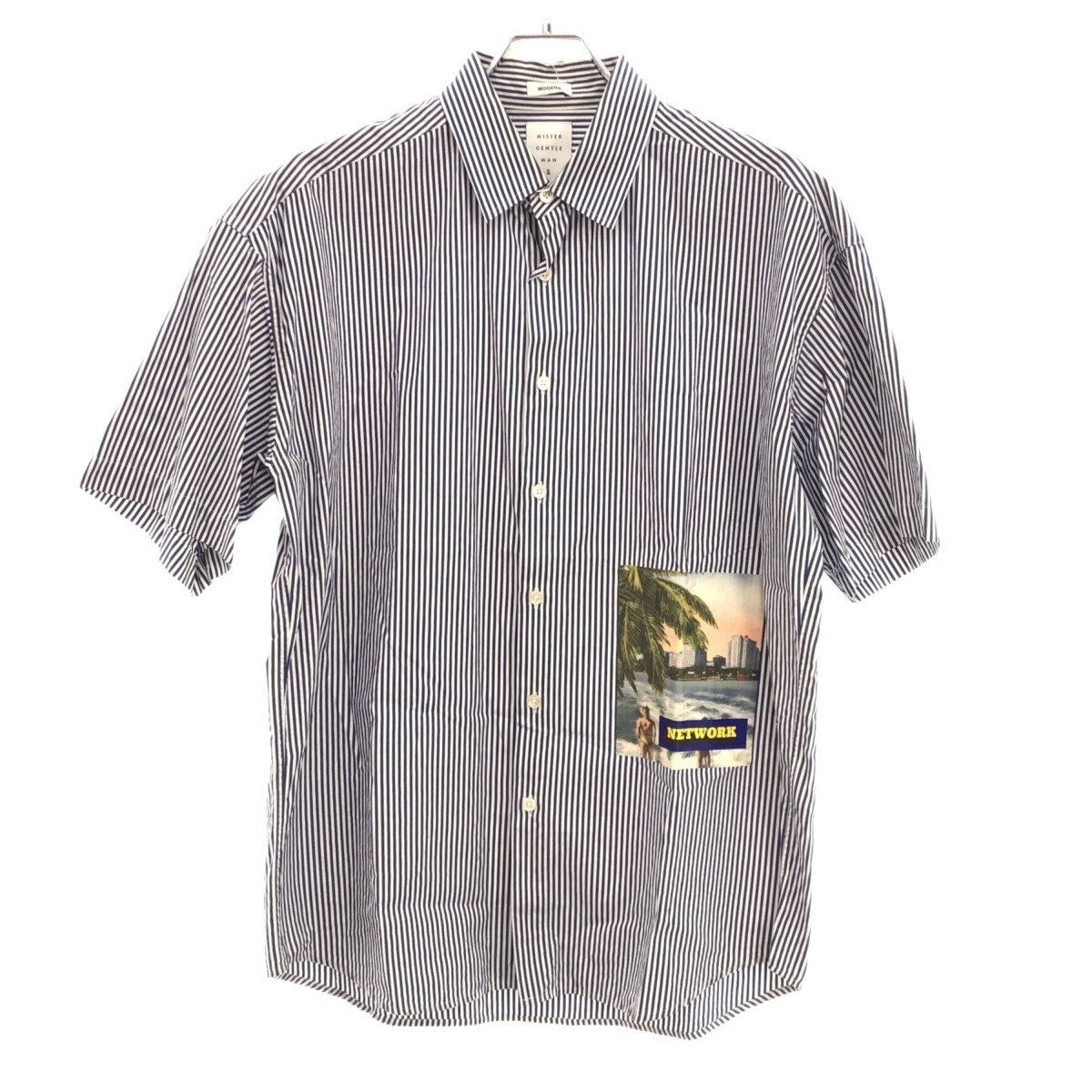 MISTERGENTLEMAN ミスタージェントルマン S/S GRAPHIC PRINT SHIRT グラフィックプリントストライプシャツ IT0Q4F1CE4H0