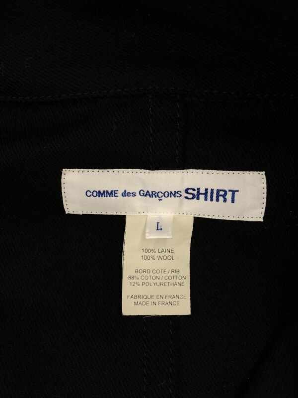 COMME des GARCONS SHIRT コムデギャルソンシャツ 12AW ウールフーデッドジップアップジャケット ブラック L W20094 ITJLLHX4KSM0_画像3