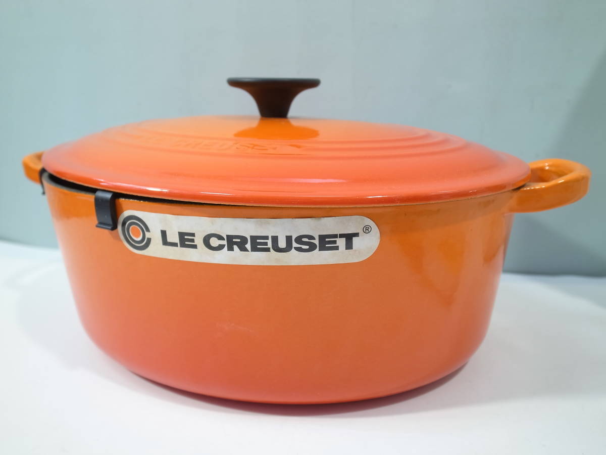 ●未使用 LE CREUSET ル・クルーゼ ココット・オーバル 27cm 4.2 オレンジ 2502-27 楕円形_画像3