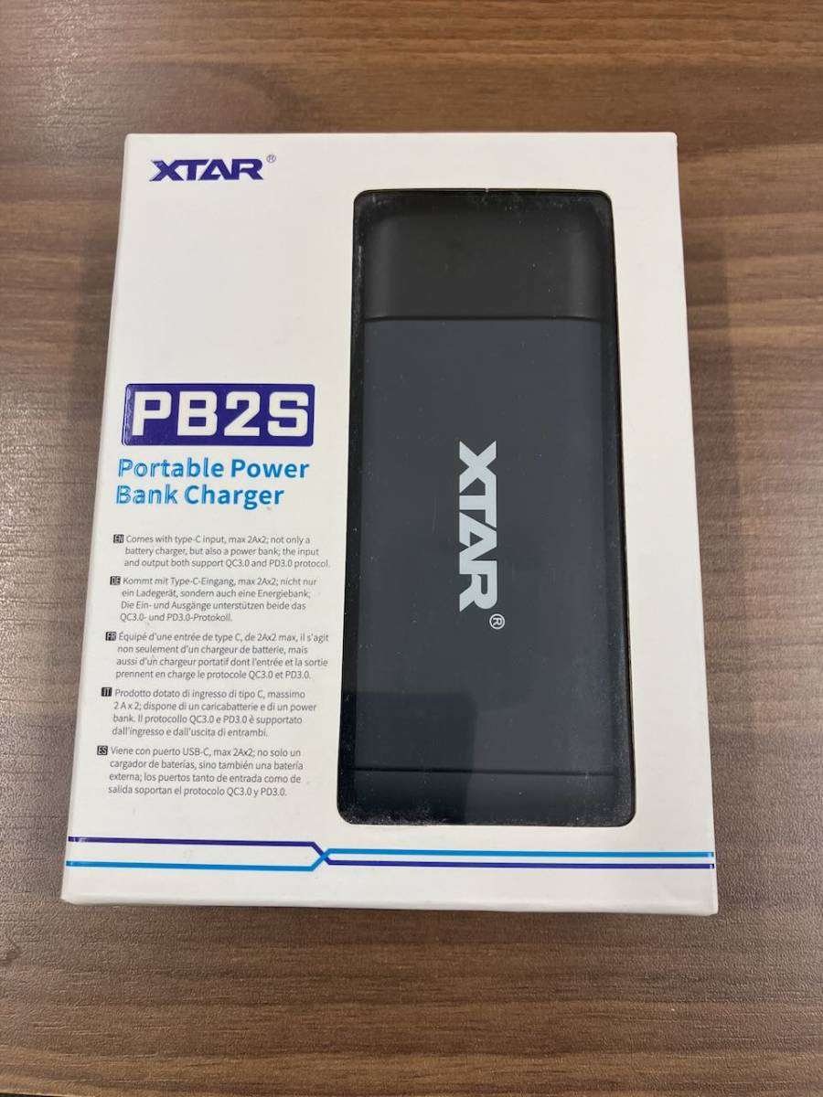 XTAR PB2S (ブラック) 2Ax2 QC3.0＋PD3.0 Type-C USB急速充電器 モバイルバッテリー機能付 18650/20700/21700 Li-ion充電池専用_画像1