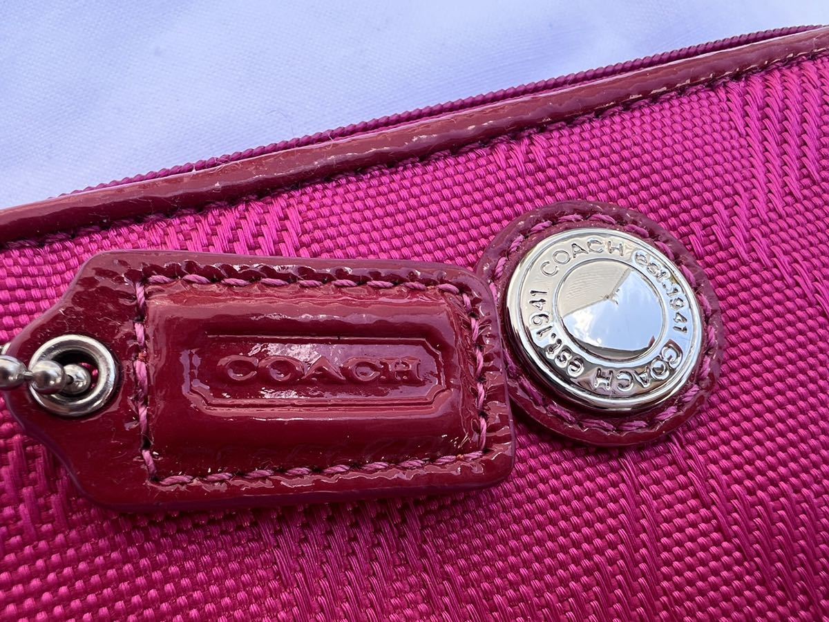 * Coach * change purse . card inserting pass case coin case pink *B-710