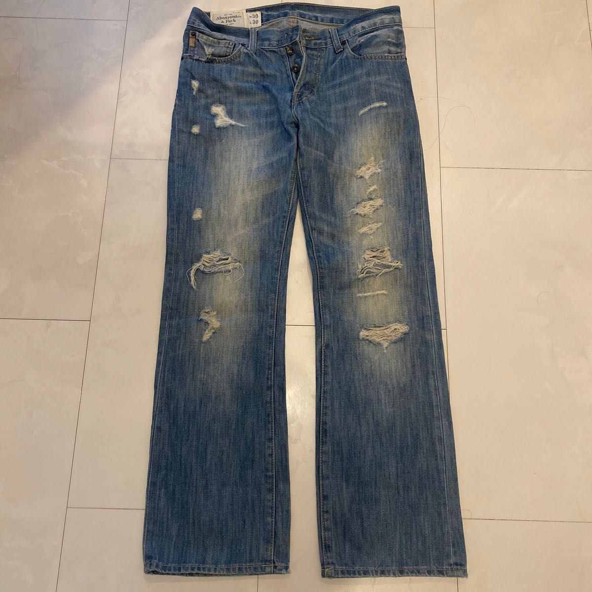  Abercrombie アバクロンビー ジーンズ デニム ビンテージダメージ加工　古着　サイズw30 L30  訳あり品