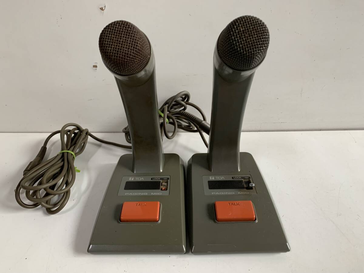 Mu395◆TOA◆卓上型マイク MOVING COIL MICROPHONE PM-660 2点セット 呼び出し 案内放送用 PAGING MIC ページングマイクロフォン マイク_画像2