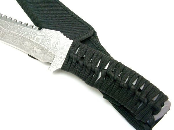 ★S025D★SR KNIVES 極厚超硬 タクティカル フルタング サバイバルナイフ☆パラコード Silver_画像4