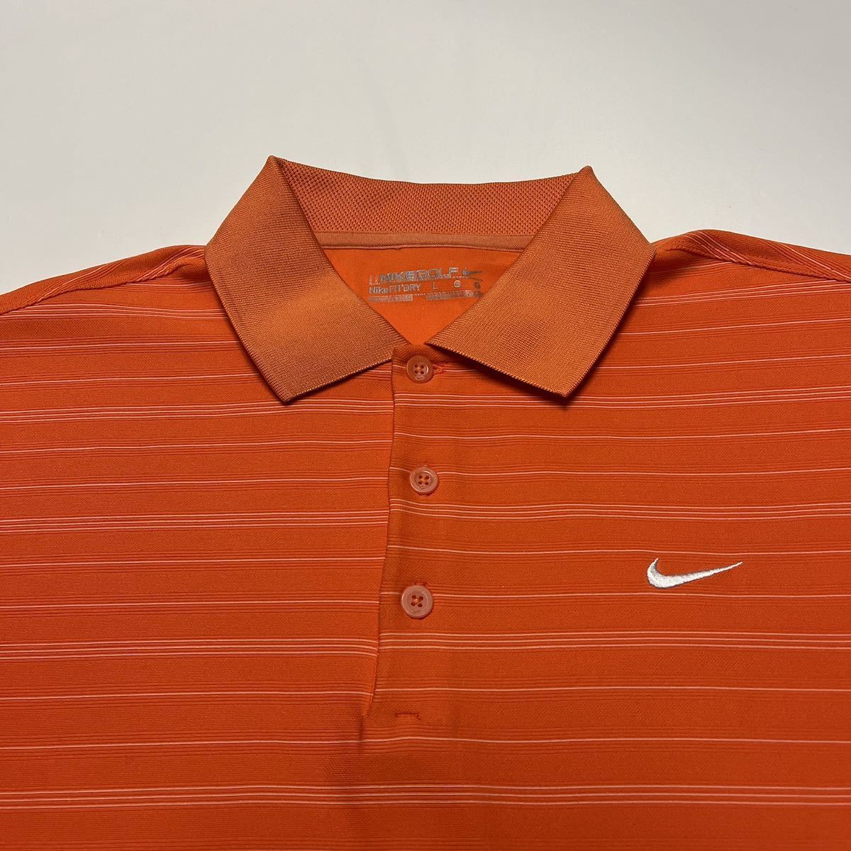 NIKE GOLF ナイキゴルフ 長袖ポロシャツ ゴルフウェア ボーダー L_画像3