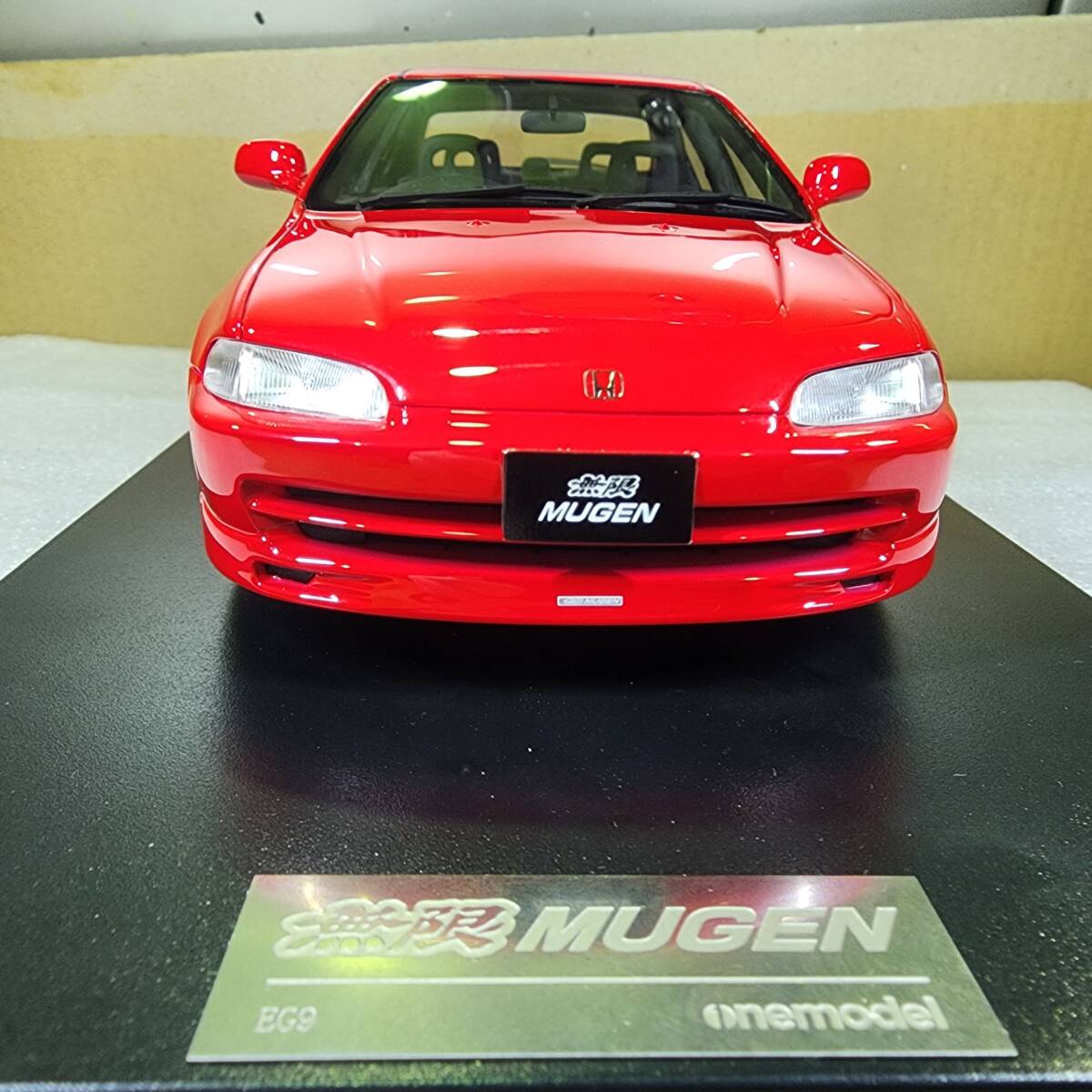 希少な赤 onemodel 1/18 ホンダ シビック フェリオ 無限 EG9 ミラノレッド Civic Ferio EG9 MUGEN milano red ワンモデル　one model_画像2