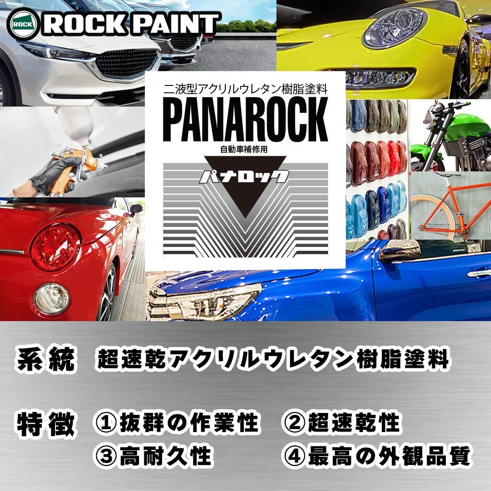 ロック パナロック ブラックメタリック粗目 1kg/小分け 2液 ウレタン ロックペイント 自動車用 塗料 Z26_画像2