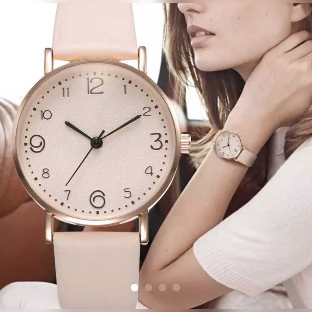 レディース　腕時計　プレゼント　素敵　ピンクベージュ　可愛い　アナログ　クォーツ　仕事用　学校