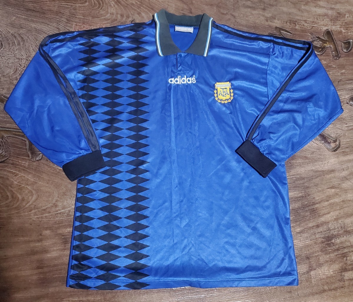 値下げ交渉 1994年 アルゼンチン代表 adidas アウェイ 長袖 検)ARGENTINA 2nd AWAY L/S MARADONA WORLD CUP マラドーナ ワールドカップ Y2K_画像1