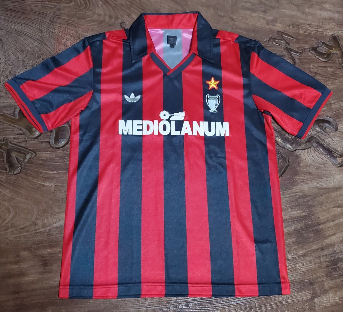 [値下げ交渉] 2007年 ACミラン 90-91 復刻ユニフォーム adidas originals 検)1990 1991 ACM MILAN SCUDETTO MEDIOLANUM VAN BASTEN GULLIT_画像2