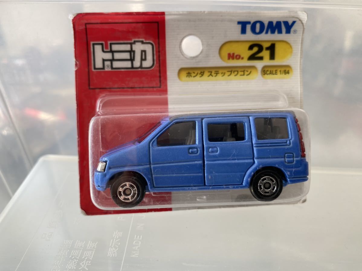 【未開封】絶版トミカ No.21 ホンダ ステップワゴン ブリスターパック 当時物 レトロ TOMY ミニカー ブルー_画像1