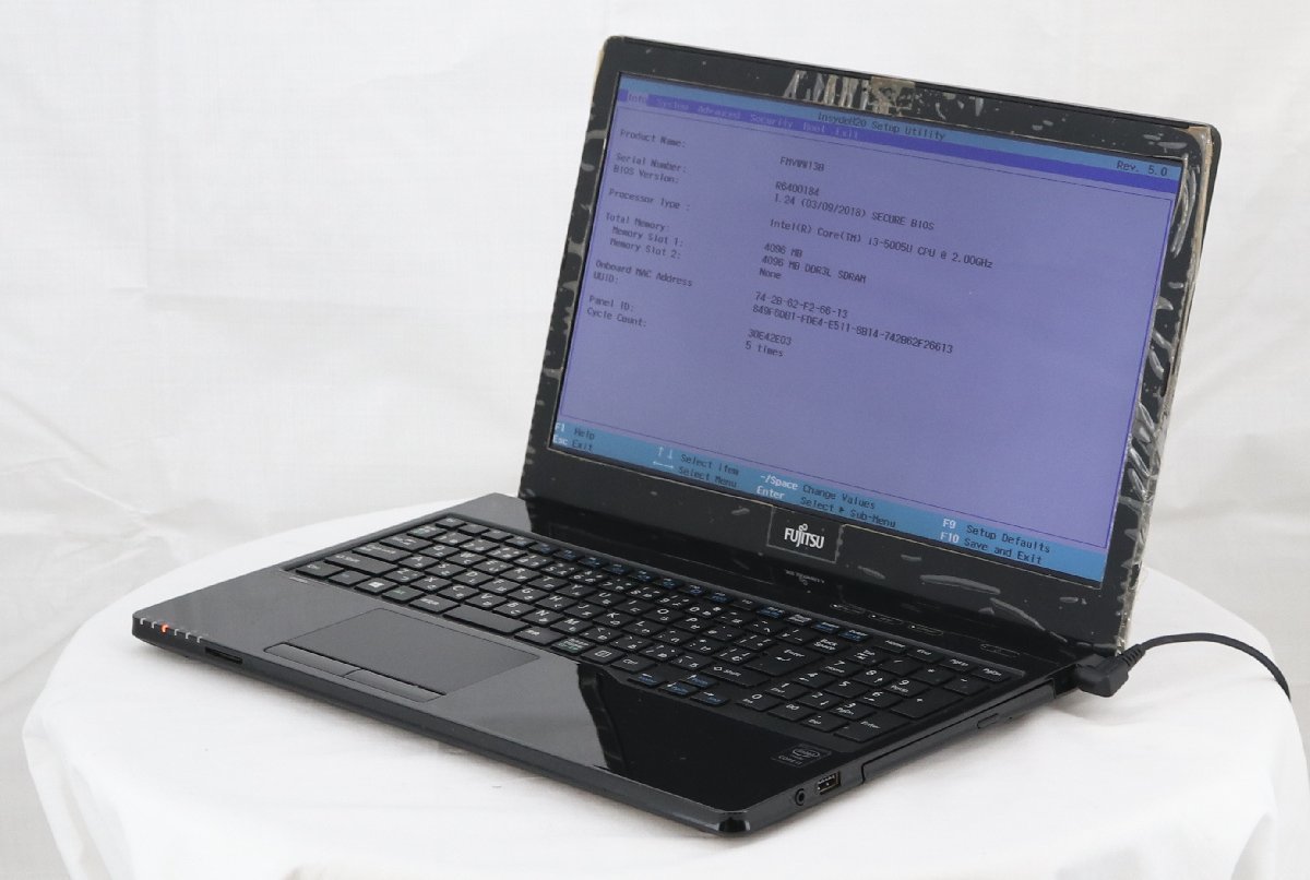 FUJITSU FMVWW13B LIFEBOOK WA1/W　Core i3 5005U 2.00GHz 4GB 500GB■現状品_画像1