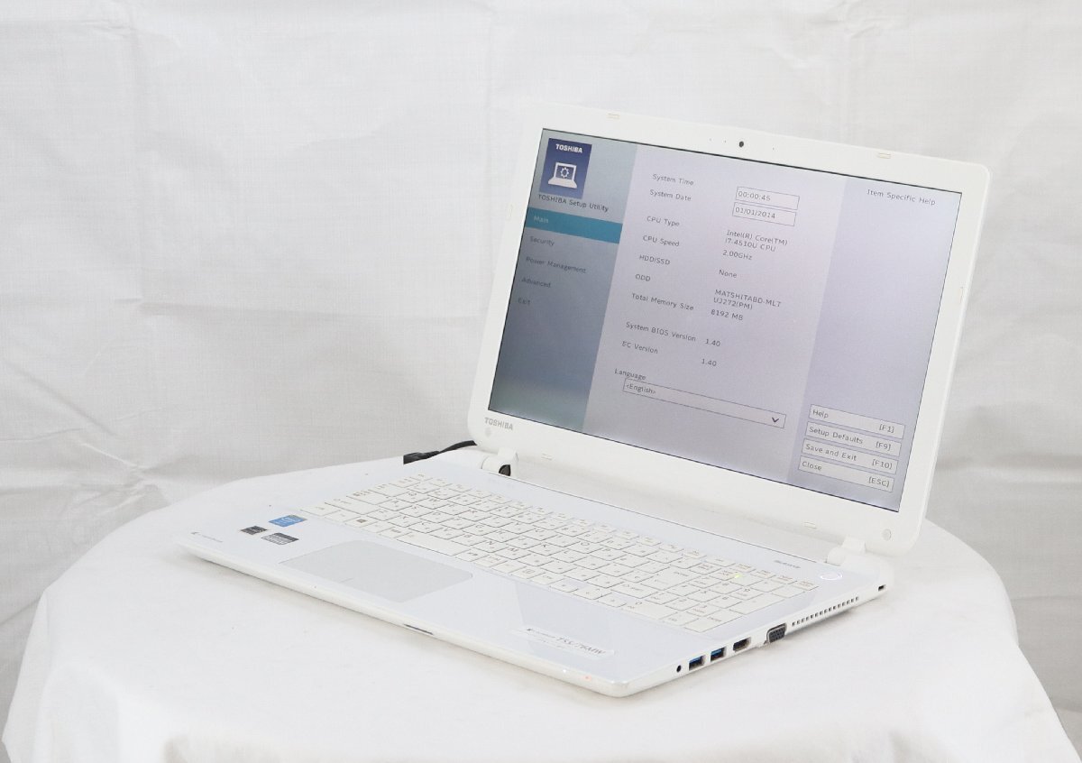 TOSHIBA PT55-76MBXW dynabook T55/76MW　Core i7 4510U 2.00GHz 8GB ■現状品_画像1