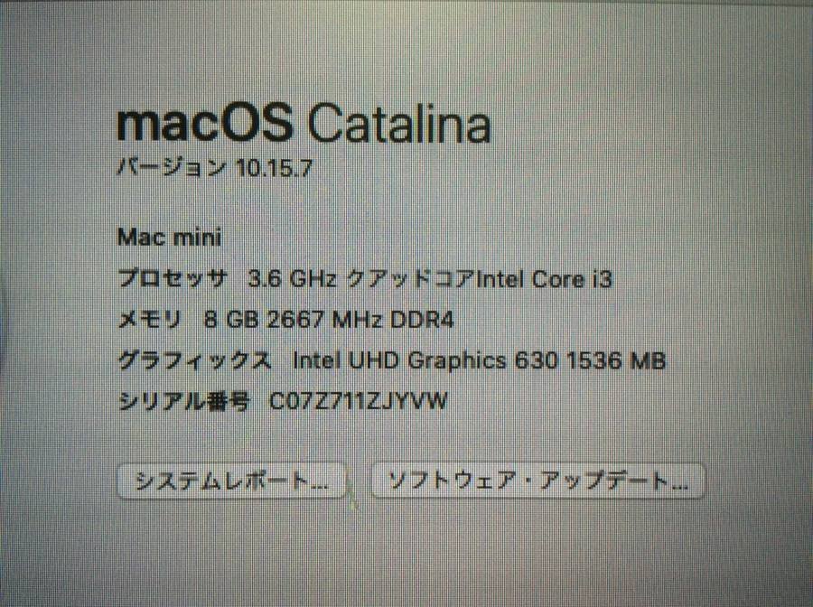 Apple Mac mini 2018 A1993 macOS　Core i3 3.60GHz 8GB 128GB(SSD)■1週間保証_画像6