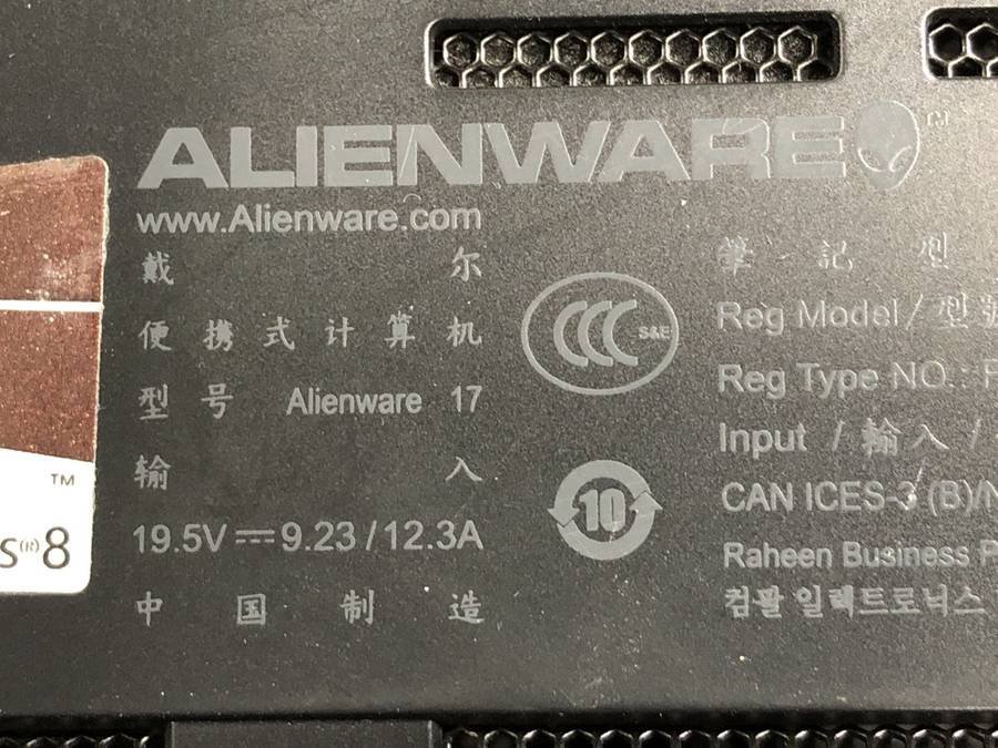 DELL Alienware 17 -　Core i7 4700MQ 2.40GHz 8GB 1000GB HDD 他■現状品_画像4