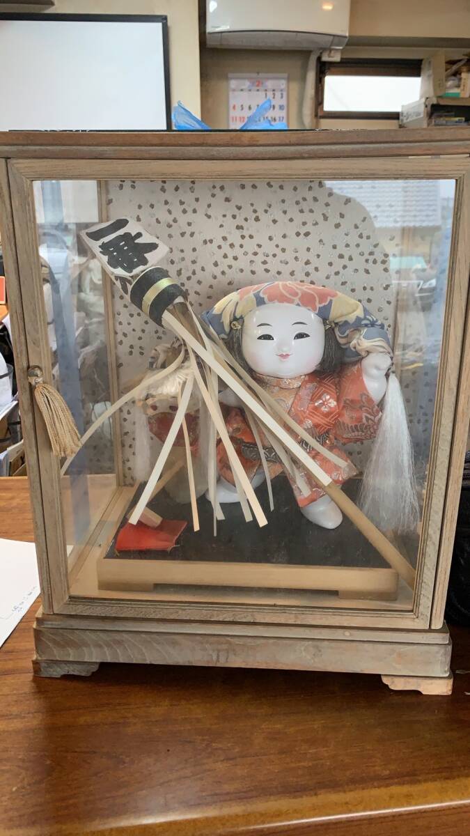 昭和レトロ 日本人形 加賀人形 ガラスケース入り_画像4