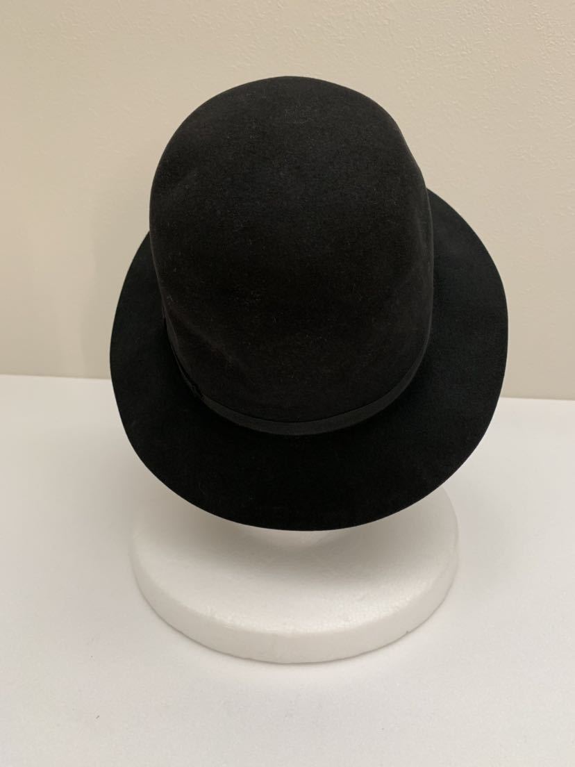 CHRISTY`S LONDON size57 イングランド製中折れ帽子 クリスティーズロンドン ブラック 黒 ソフトハット ソフト帽_画像4