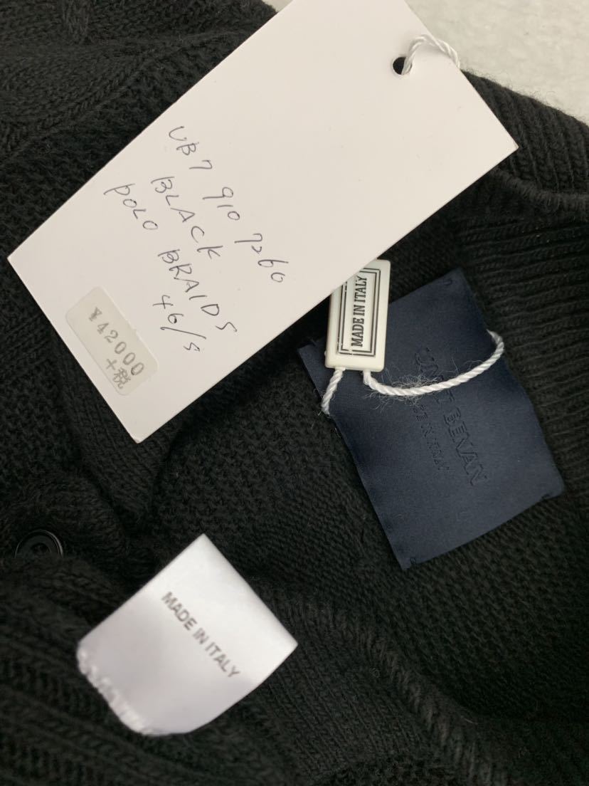 UMIT BENAN イタリア製セーター size46(S) ブラック ニットポロ メンズ ウミットベナン_画像3
