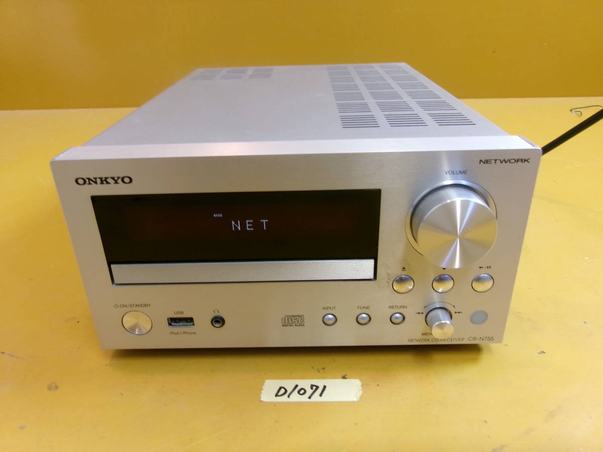 (D-1071)ONKYO CDレシーバー CR-N755 通電確認のみ 現状品_画像1