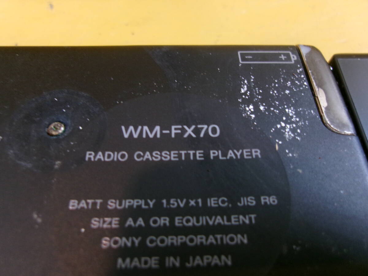 (D-1327)SONY ポータブルカセットプレーヤーWM-FX70 動作未確認 現状品_画像6