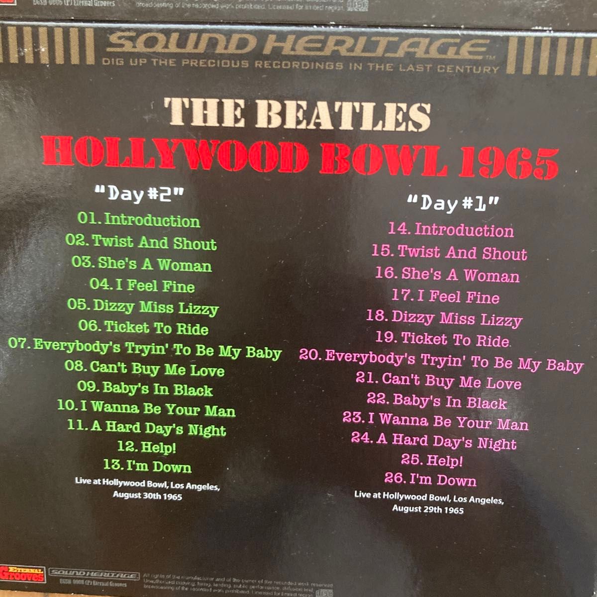 ビートルズ　BEATLES ライブCD2セット　ハリウッドボウル1964／ ハリウッドボウル1965