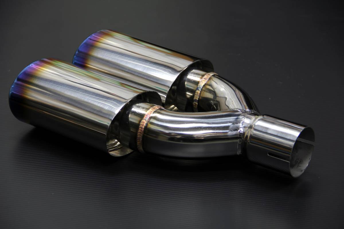  prompt decision [120Φ slash oval W..] titanium departure color muffler tail made of stainless steel 