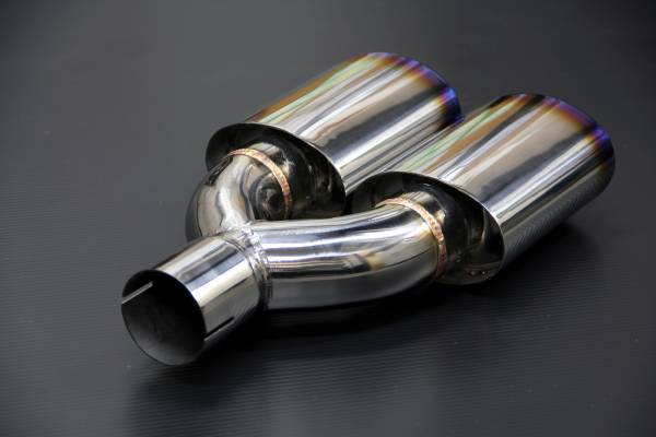  prompt decision [120Φ slash oval W..] titanium departure color muffler tail made of stainless steel 