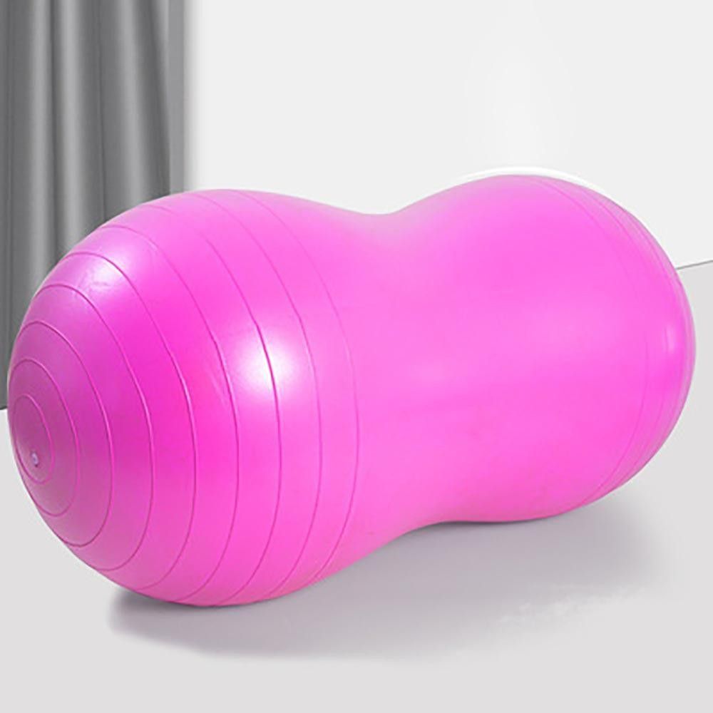 バランスボール ピーナッツ型 ピンク ダイエット エクササイズボール 体幹 ジム