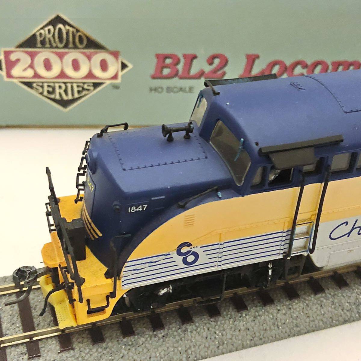 【ジャンク】HO PROTO 2000 #8699 CHESAPEAKE & OHIO BL2 DIESEL LOCOMOTIVE #1847_画像1