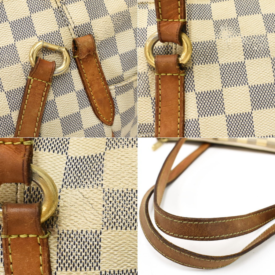 1円 ◆定価17万 LOUIS VUITTON ルイヴィトン トートバッグ トータリーMM N51262 ダミエアズール アイボリー◆E.Cseu.tI-24_画像9