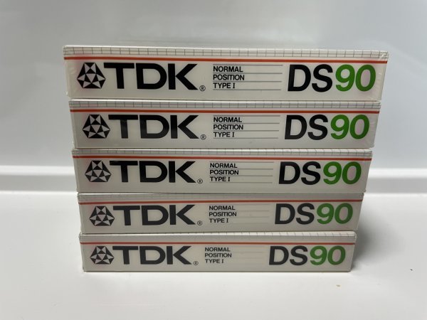 新品 未開封 激レア 希少 TDK DS 90 5本 セット　ノーマルポジションタイプ1 DS DYNAMIC SPIRIT CASSETTE 昭和 レトロ ビンテージ_画像2