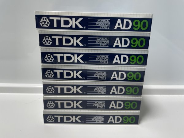 新品 未開封 TDK AD 90 7本 セット ノーマルポジション Cassette Tape 90min. Normal Position AD 昭和 レトロ ビンテージ 激レア 希少_画像2