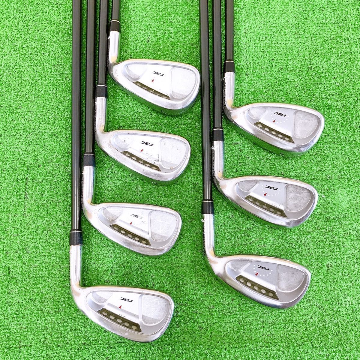 カ95★テーラーメイド rac レディースアイアン 豪華7本セット Lフレックス TaylorMade ラック女性用 純正カーボン