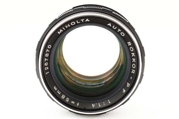 ◆並品◆ ミノルタ MINOLTA AUTO ROKKOR PF 58mm F1.4 SRマウント 単焦点レンズ #3873_画像3