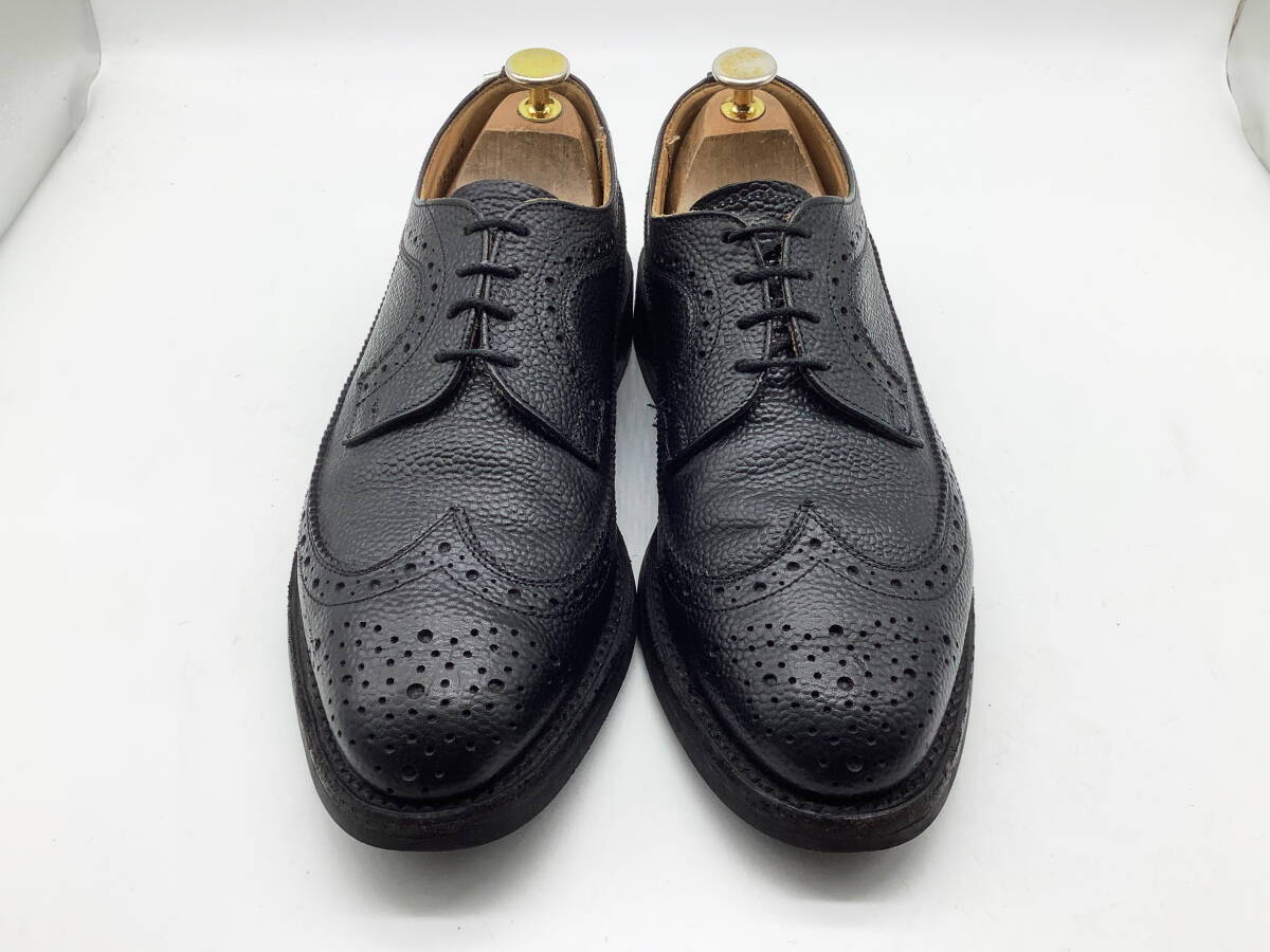 【美品】Tricker's トリッカーズ ★ 英国製 フルトン ウイングチップドレス グレインレザー UK7.5 ★_画像3