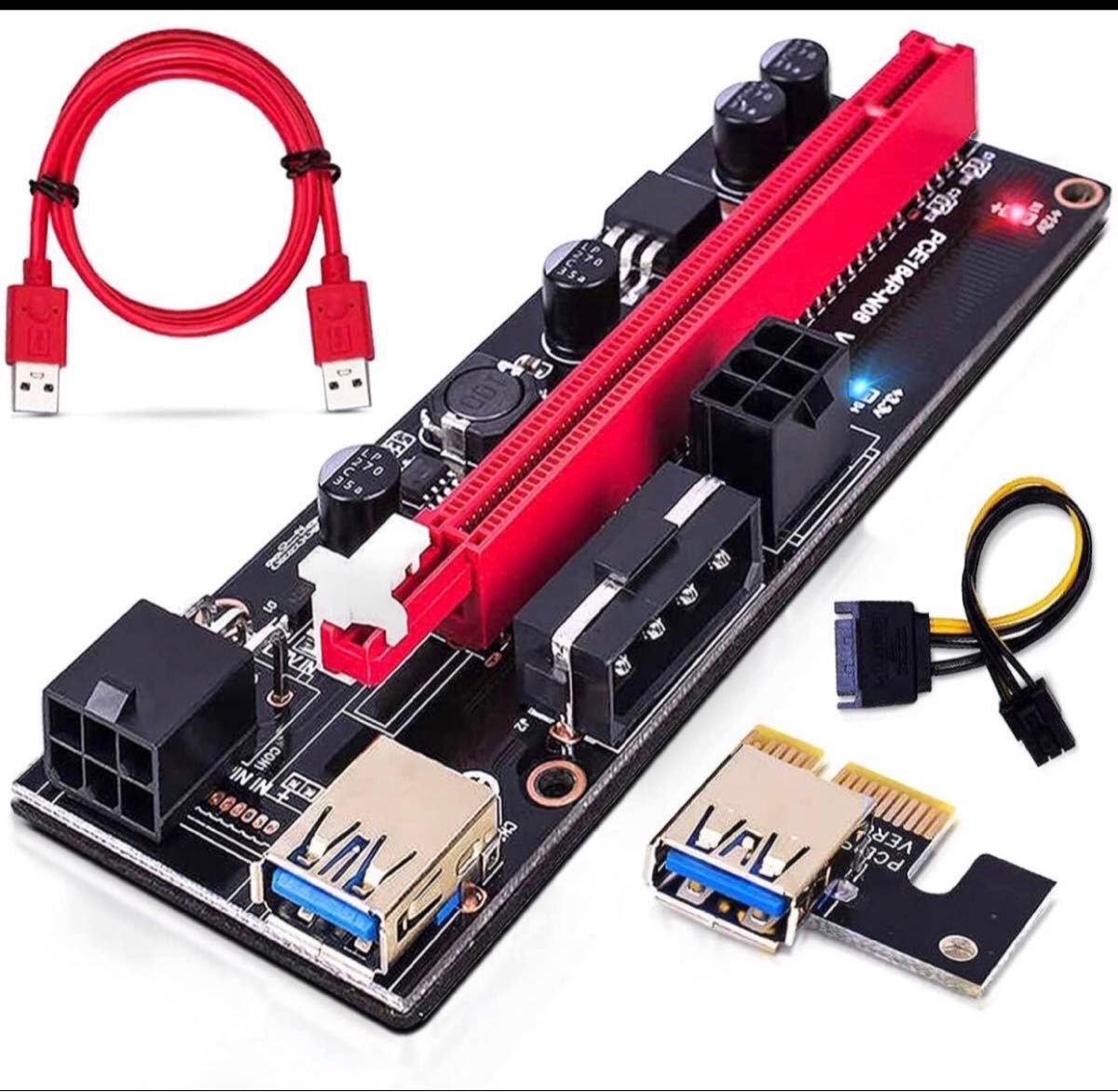 USB3.0 PCI-E Express 1x -16x 拡張ライザーカードアダプター マイニング ビットコイン エクステンダー