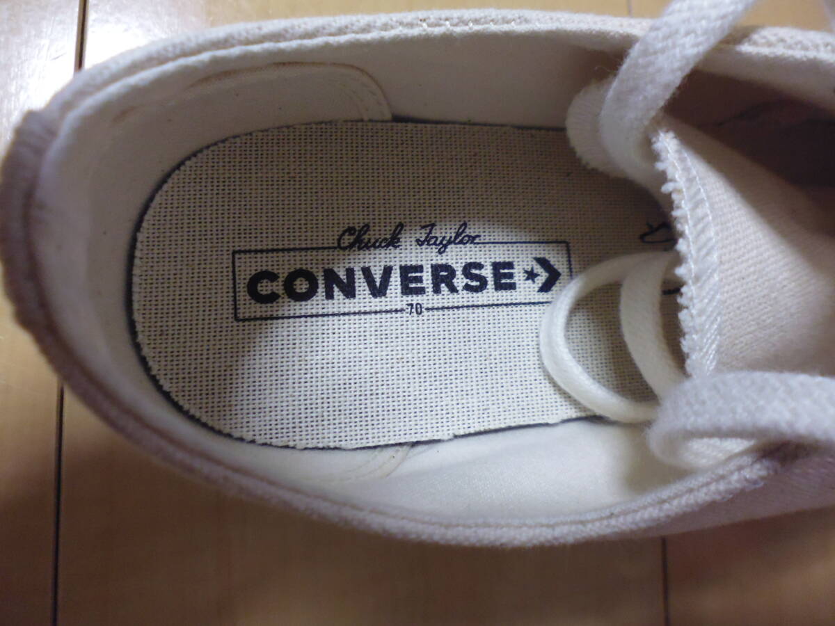 新品 即決 コンバース chuck Taylor チャックテイラー ct70 オールスター CONVERSE 三ツ星 OX ローカット LOW アイボリー ２７27.0 8 1/2_画像6