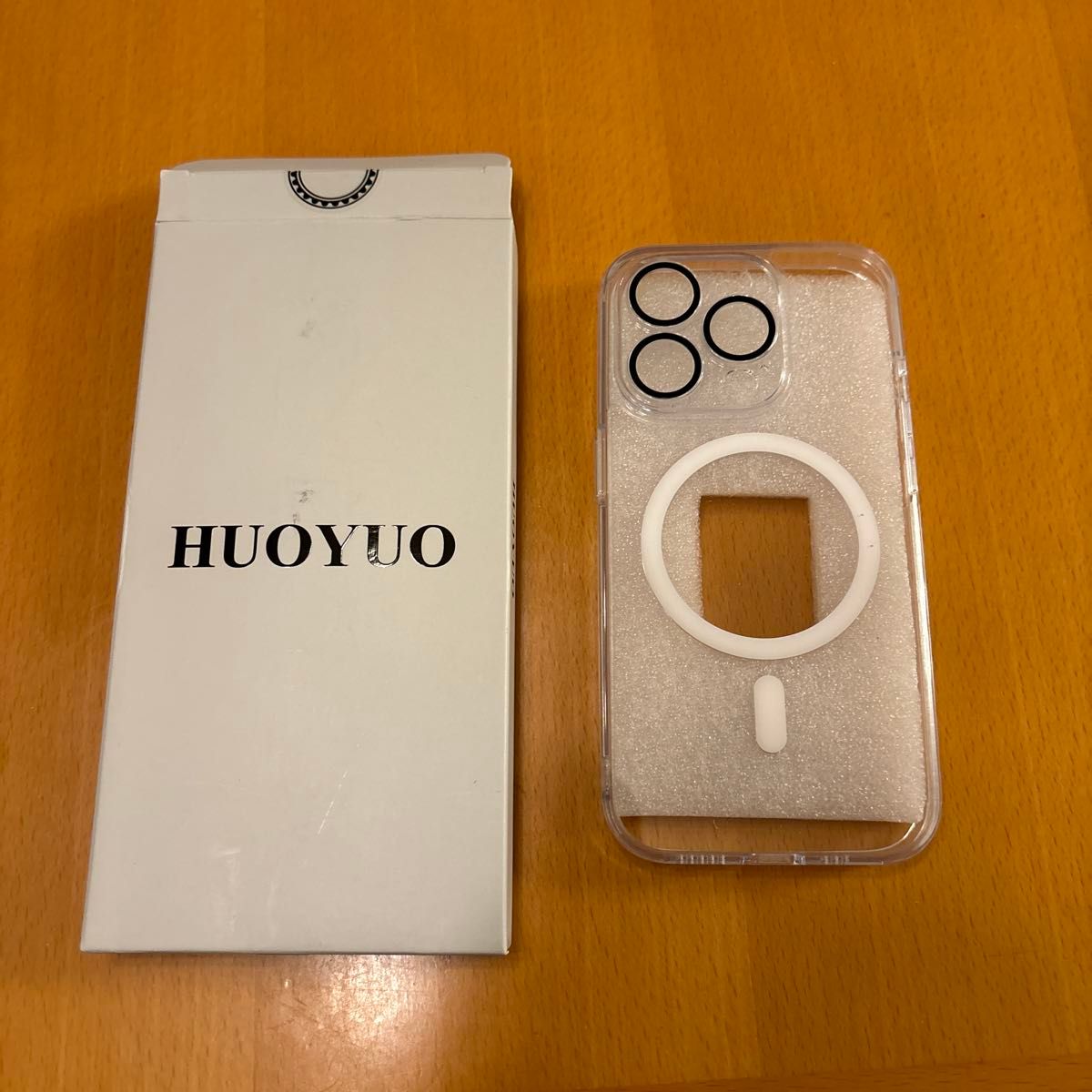 【カメラ レンズ 一体型】HUOYUO 対応 iPhone 15 Pro ケース【マグネット搭載・対応 magsafe】