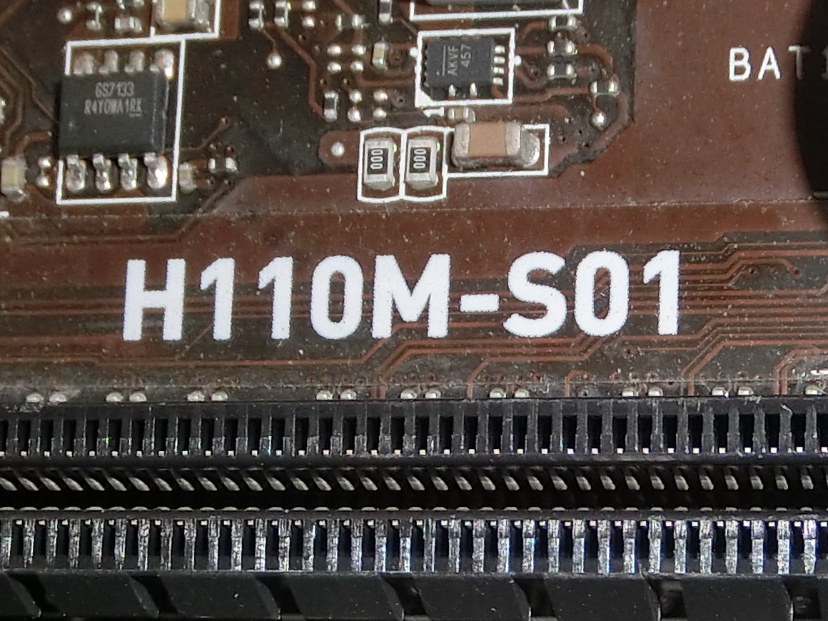動作保証 MSI H110M-S01 LGA1151 MicroATX Celeron G3900 ２GB_画像3