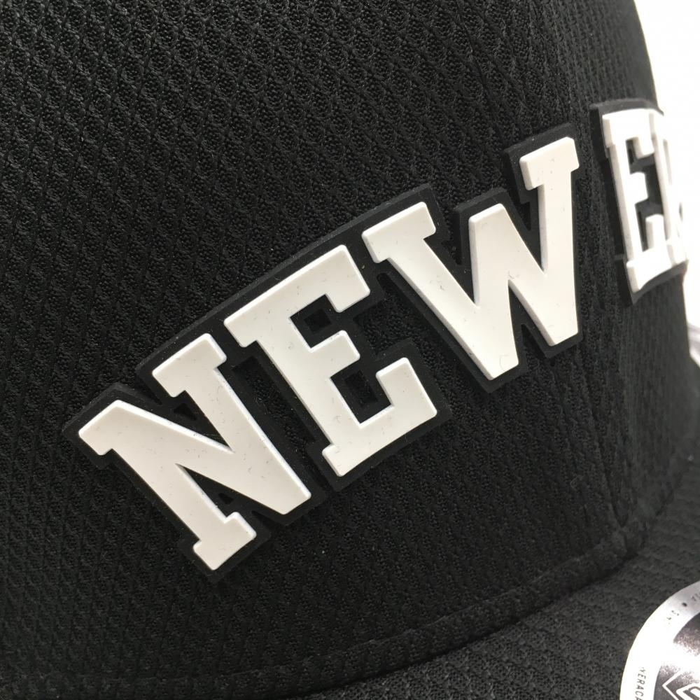 【超美品】ニューエラ キャップ 黒×白 ロゴシリコン 9FIFTY ゴルフウェア New Era_画像7