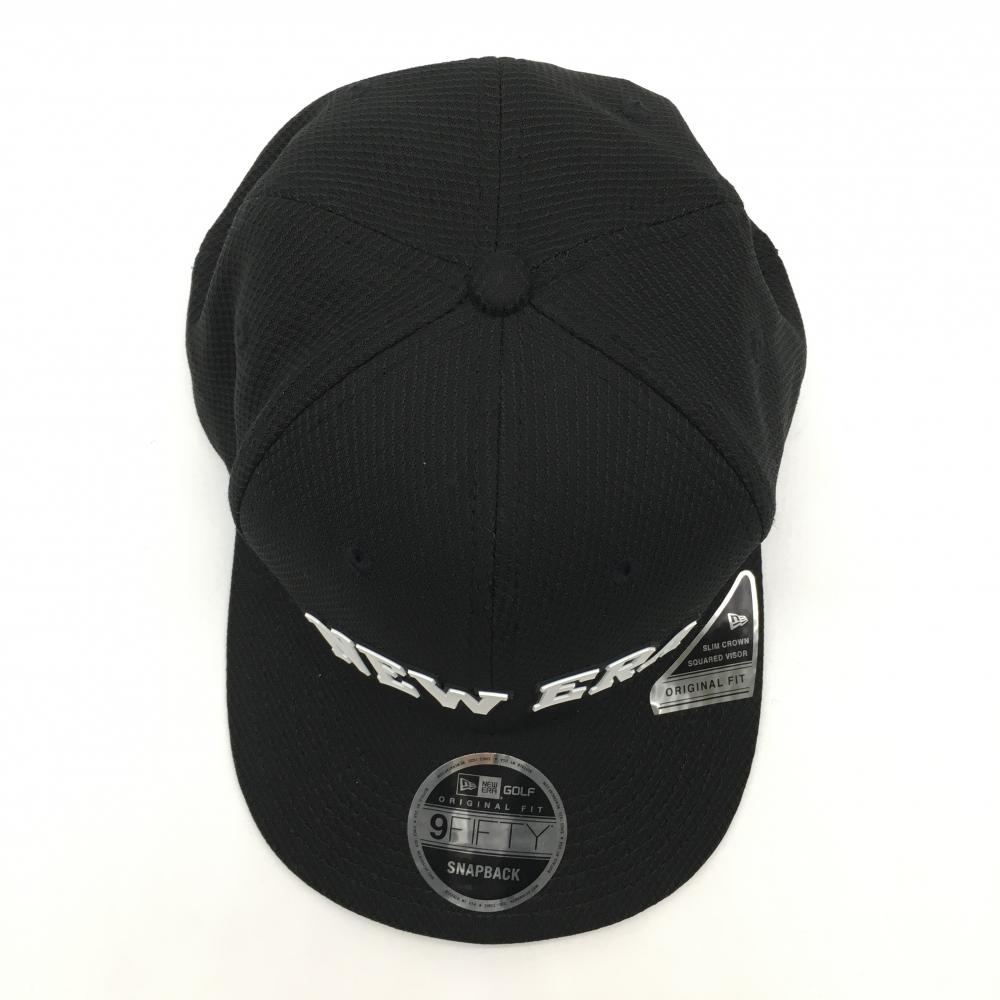 【超美品】ニューエラ キャップ 黒×白 ロゴシリコン 9FIFTY ゴルフウェア New Era_画像5