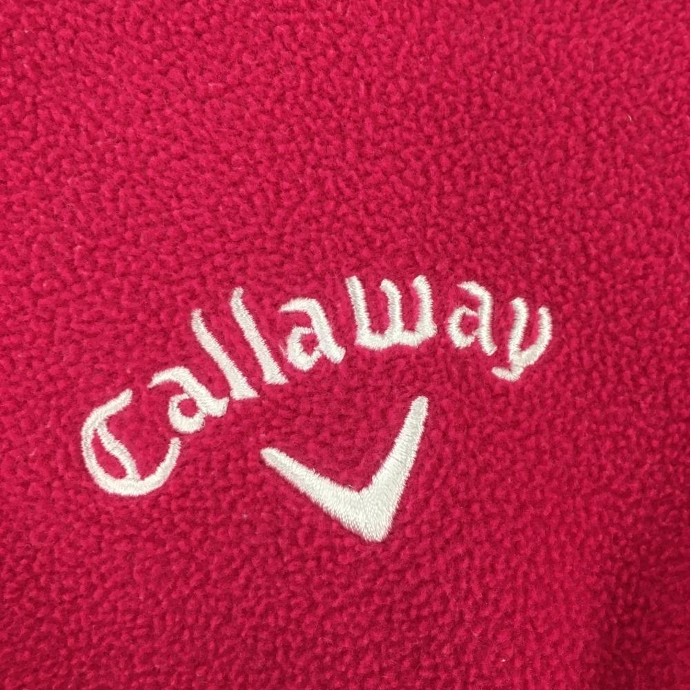 【美品】キャロウェイ ハイネックトレーナー ピンク フリース ハーフジップ レディース M ゴルフウェア Callaway_画像3