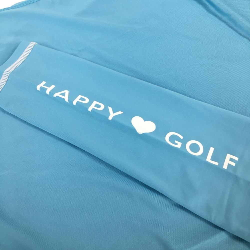 【美品】フィラゴルフ ハイネックインナーシャツ ライトブルー×白 袖プリント レディース ゴルフウェア FILA GOLF_画像3
