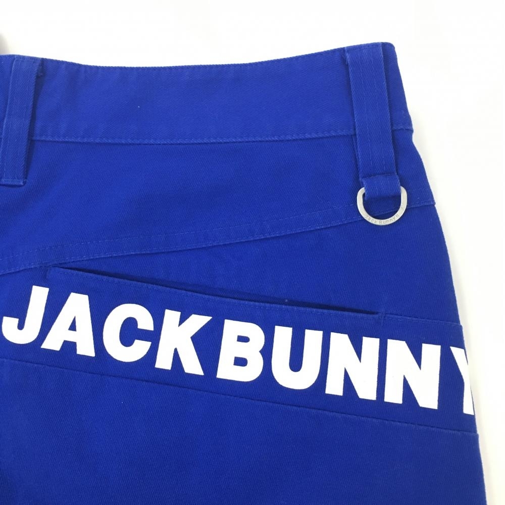 【美品】ジャックバニー パンツ ブルー×白 バックロゴプリント ストレッチ メンズ 4(M) ゴルフウェア Jack Bunny_画像3